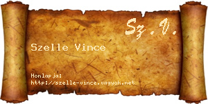 Szelle Vince névjegykártya